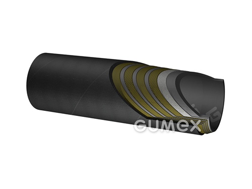 Hydraulická hadica FLEXOR 4SH, 19/32,2mm, 420bar, syntetická guma/syntetická guma, olejuvzdorná, bandážovaná, 4x oplet drôtom, -40°C/+100°C, černá